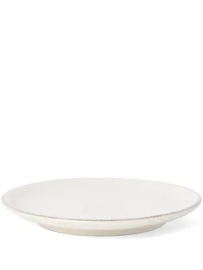 Brunello Cucinelli Engraved-logo Ceramic Plate In White