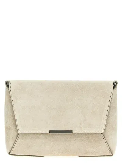 Brunello Cucinelli Envelope Crossbody Bag In Gray