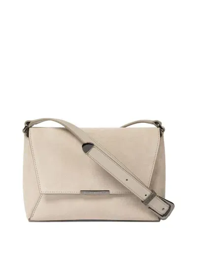 Brunello Cucinelli Envelope Shoulder Bags In Grey