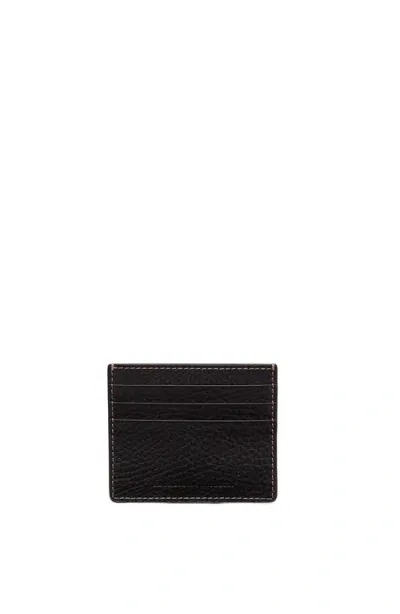 Brunello Cucinelli Full-grain Leather Cardholder In Black