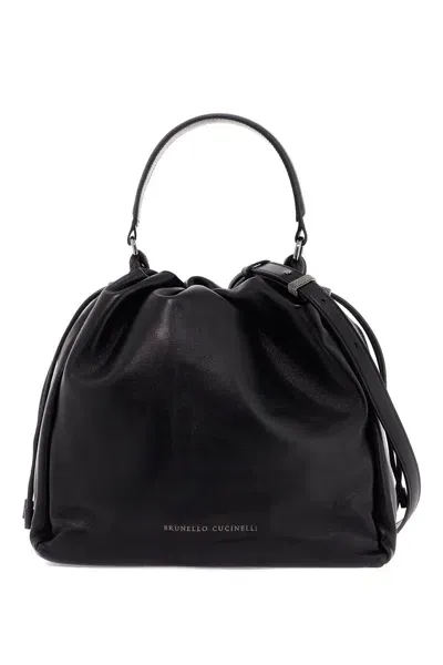 Brunello Cucinelli Handbag With Monile Embell In Nero (black)