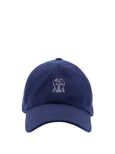 Brunello Cucinelli Hat In Blue