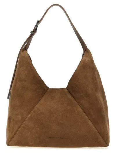 Brunello Cucinelli Hobo Shoulder Bags In Brown