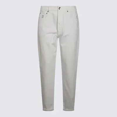 Brunello Cucinelli Dyed Denim Jeans In White