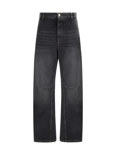 Brunello Cucinelli Jeans In Black Stone Denim