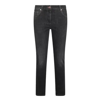 Brunello Cucinelli Jeans In Dark Black Denim