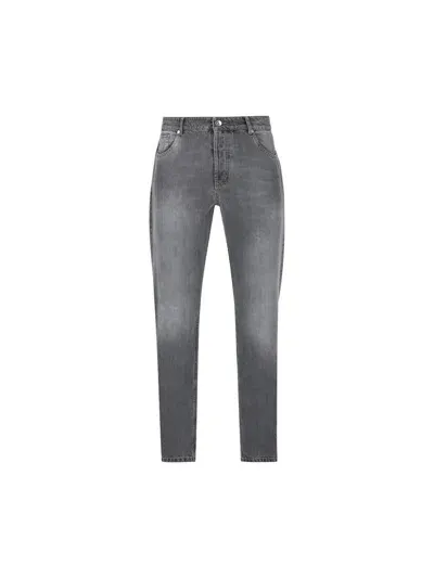 Brunello Cucinelli Jeans In Medium Gray Denim