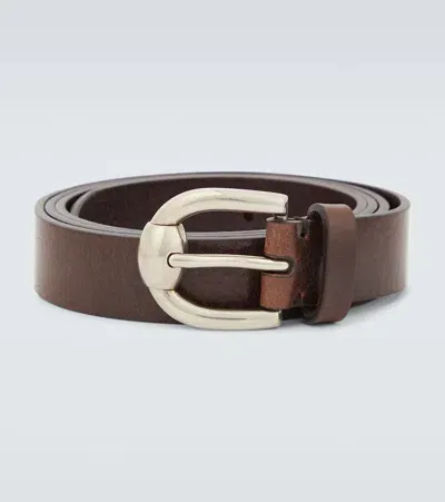 Brunello Cucinelli Leather Belt In Brown