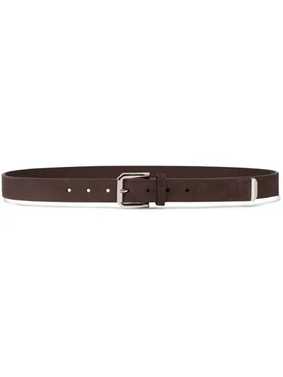 Brunello Cucinelli Leather Belt In Brown