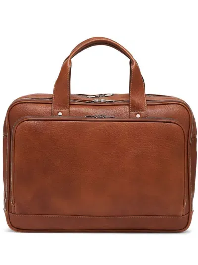 Brunello Cucinelli Leather Briefcase In Brown