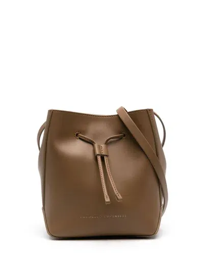 Brunello Cucinelli Leather Shoulder Bag In Brown