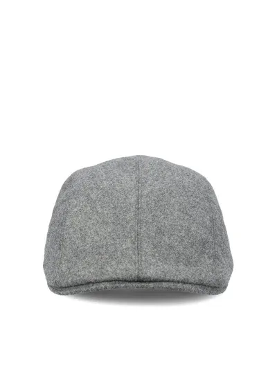 Brunello Cucinelli Logo Detailed Cap In Grey