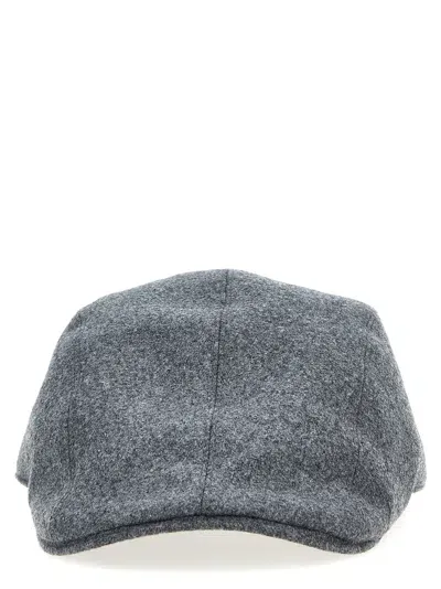 Brunello Cucinelli Logo Embroidery Hat Hats In Grey