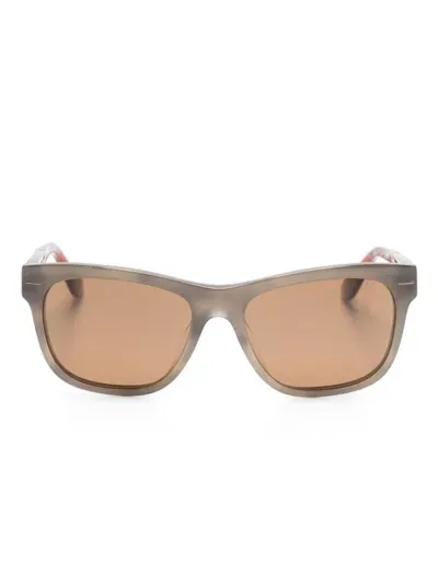 Brunello Cucinelli Logo-engraved Sunglasses In Neutral