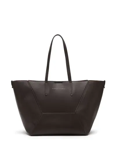 Brunello Cucinelli Small Bc Duo Tote Bag In Brown