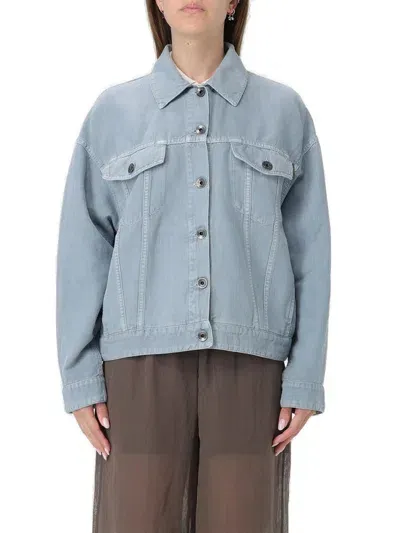 Brunello Cucinelli Long-sleeved Button-up Coat In .