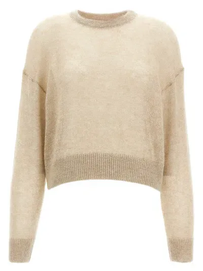 Brunello Cucinelli Lurex Sweater Sweater, Cardigans Beige