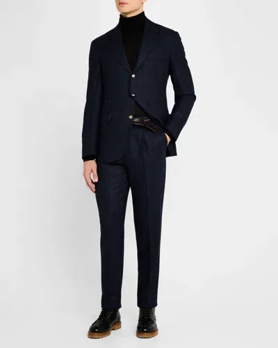 Brunello Cucinelli Men's Cavallo Pinstripe Two-piece Suit In Navy