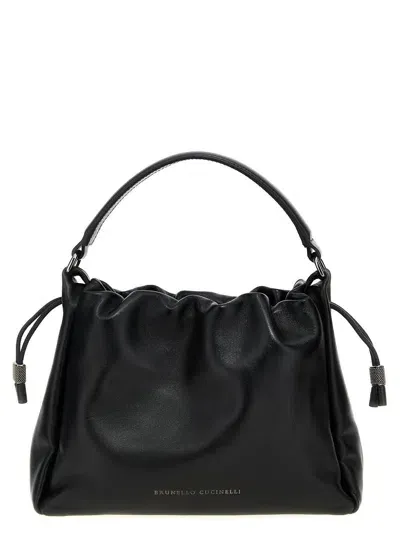 Brunello Cucinelli Black Monile Bucket Bag