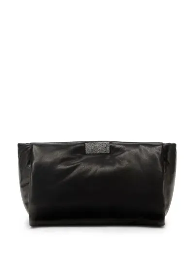 Brunello Cucinelli Nappa Leather Clutch Bag In Black