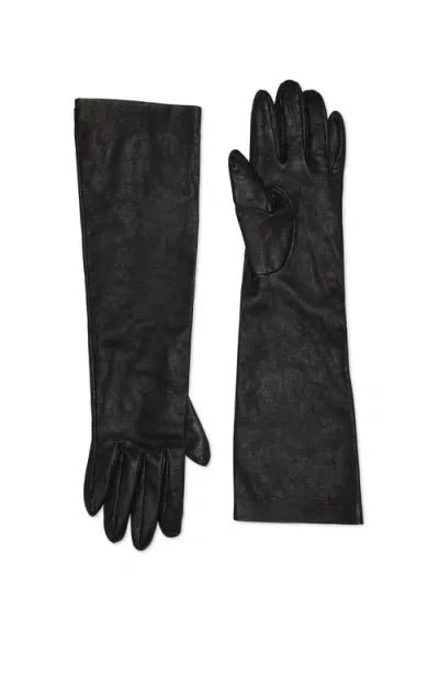 Brunello Cucinelli Nappa Leather Long Gloves In Black