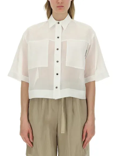 Brunello Cucinelli Organza Shirt In White