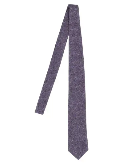 Brunello Cucinelli Paisley Tie Ties, Papillon In Purple