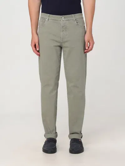 Brunello Cucinelli Dyed Slim-fit Jeans In Military