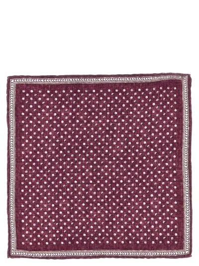 Brunello Cucinelli Patterned Pocket Clutch In Pink