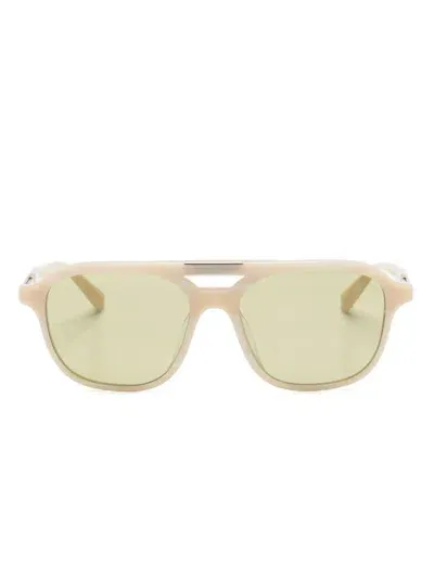 Brunello Cucinelli Pilot-frame Sunglasses In Neutral