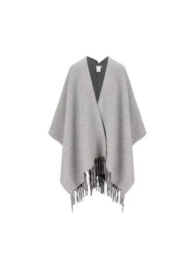 Brunello Cucinelli Poncho In Grey