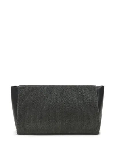 Brunello Cucinelli Precious Calfskin Clutch Bag In Black