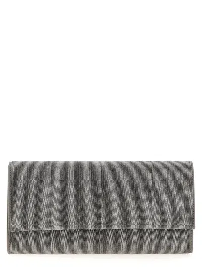 Brunello Cucinelli Precious Clutch In Silver