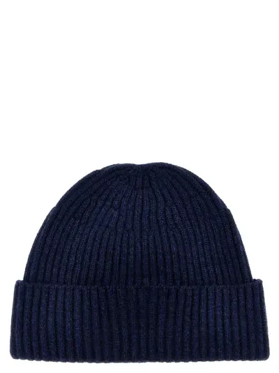 Brunello Cucinelli Ribbed Cap In Blue