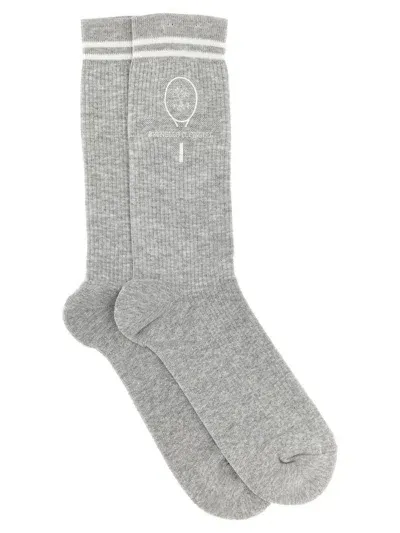 Brunello Cucinelli Cotton Socks In Grau