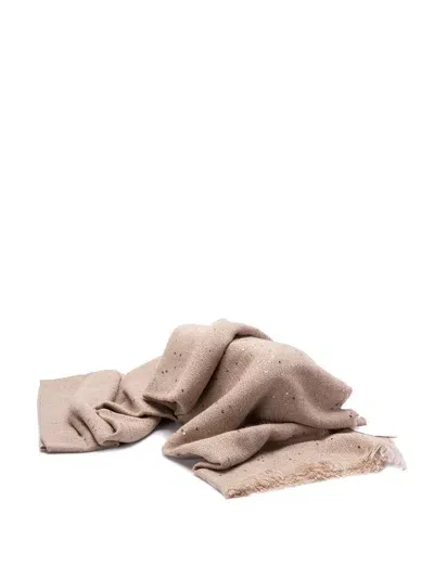 Brunello Cucinelli Scarf In Taupe