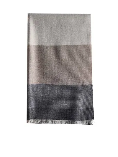 Brunello Cucinelli Scarf In Beige,brown,grey