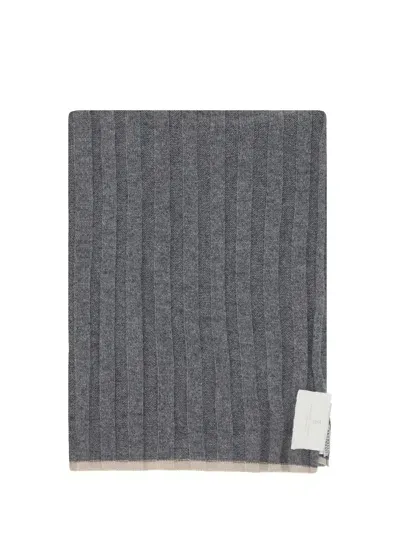 Brunello Cucinelli Scarf In Grigio Scuro