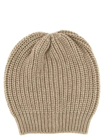 Brunello Cucinelli Sequin Beanie In Beige