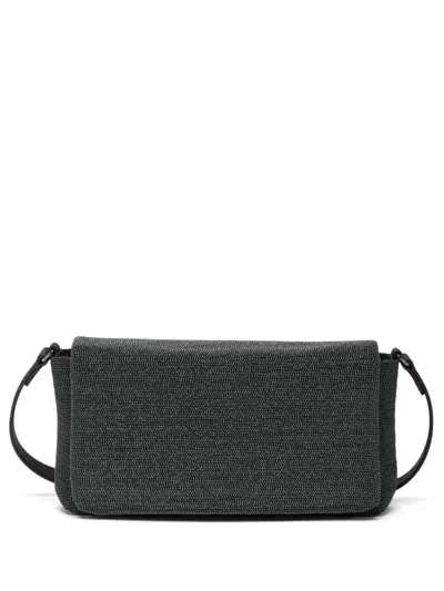 Brunello Cucinelli Shiny Crossbody Bag In Schwarz