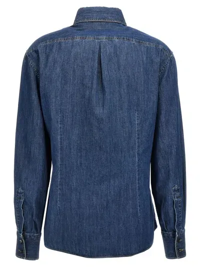 Brunello Cucinelli Shirts In Blue