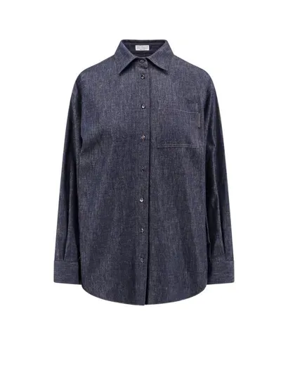 Brunello Cucinelli Shirt In Blue