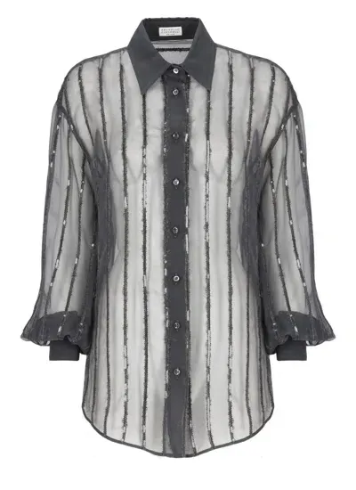 Brunello Cucinelli Shirts In Black