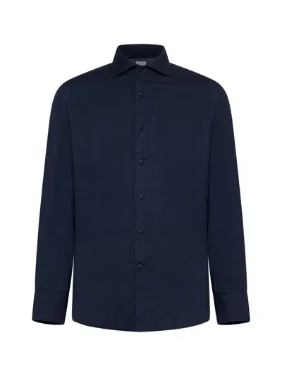 Brunello Cucinelli Shirts In Blue