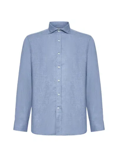 Brunello Cucinelli Shirts In Sky Blue