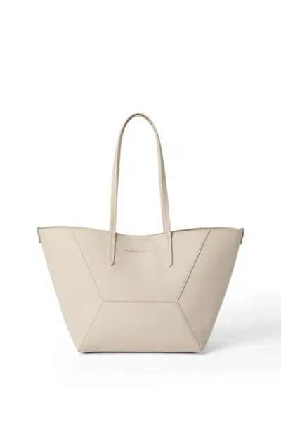 Brunello Cucinelli Shopper Bag With Monili In Neutrals