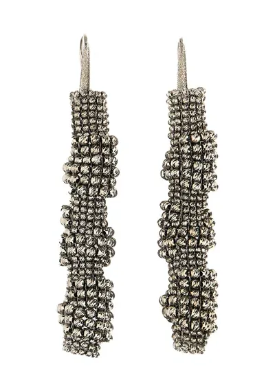 Brunello Cucinelli Silver Earrings Jewelry Silver In Metallic