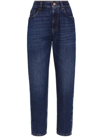 Brunello Cucinelli Straight Leg Jeans In Blue