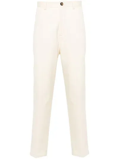 Brunello Cucinelli Straight Trousers In Nude & Neutrals