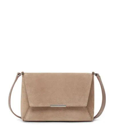 Brunello Cucinelli Suede Envelope Cross-body Bag In Brown